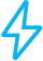 Blue lightning bolt icon on a transparent background.