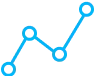 Simple blue line graph with four connected points.