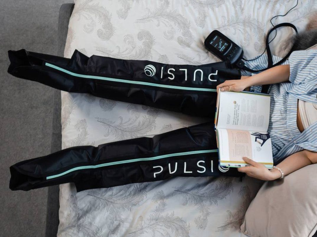 Putting the feet up in Pulsio Compression boots
