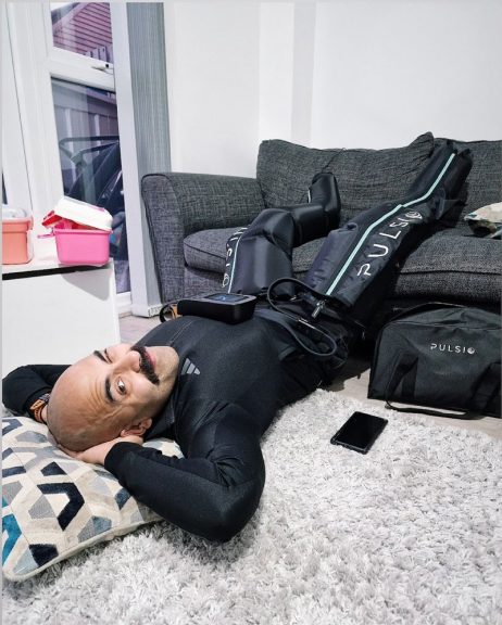 Customer photo: relaxing in Pulsio Compression boots